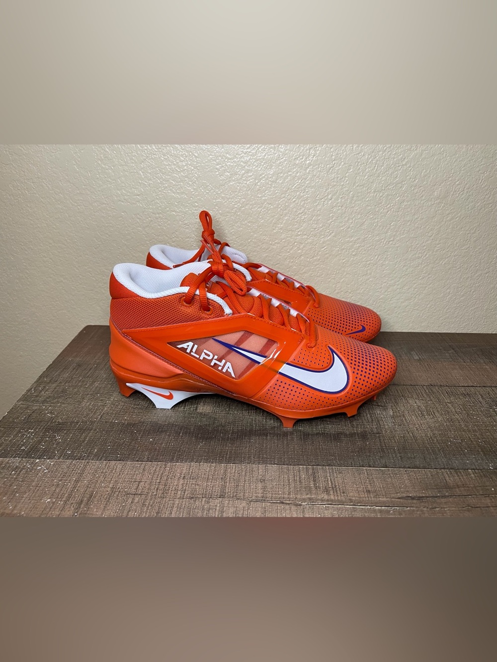 Nike Alpha Menace 4 Pro PE “Clemson Tigers”
- Size 11 Men.